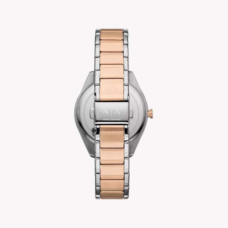 Armani Exchange Women's Silver-Rose Gold Watch, Beige Dial | Ax5662 by i-watch