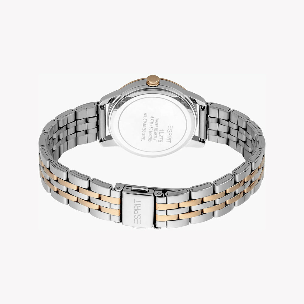 Esprit Women's Silver & Rose Gold Watch, Silver Dial | Es1l150m0025 by i-watch