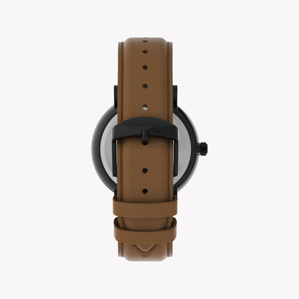 Timex Men's Black Case Watch, Tan Vegan Leather Strap | Tw2v91400 by i-watch