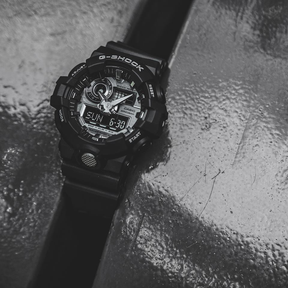 CASIO G-SHOCK GA-710-1A BOLD ADVENTURE - MEN'S SPORTY RESILIENT BLACK WATCH with LED Light and 200m Water Resistance-i-Watch-3