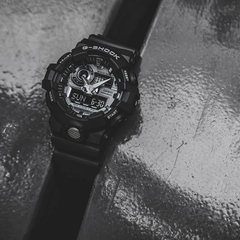 Casio G-Shock Ga-710-1a Bold Adventure - Men's Sporty Resilient Black Watch With Led Light And 200m Water Resistance by i-watch