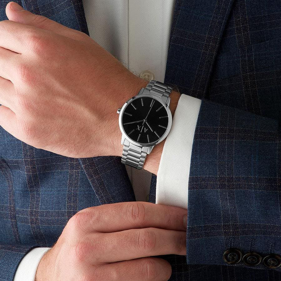 ARMANI EXCHANGE AX2700: TIMELESS ELEGANCE - MEN'S STAINLESS STEEL WATCH WITH STRIKING BLACK DIAL-i-Watch-4