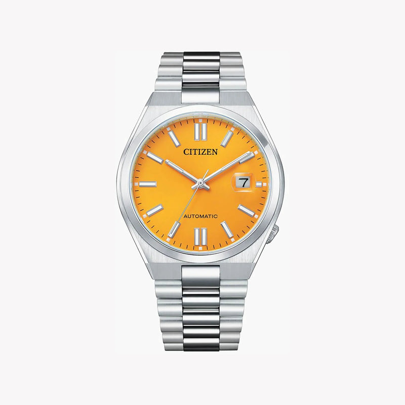 Citizen Men's Silver Stainless Steel Watch, Yellow Dial | Nj0150-81z by i-watch