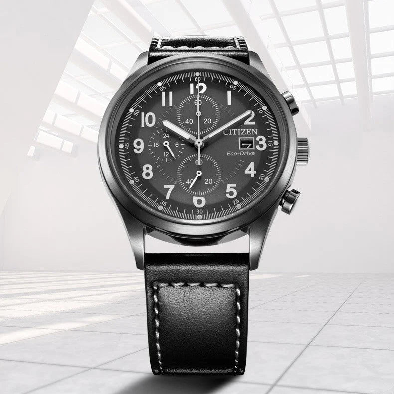 Citizen Men's Black Stainless Steel Watch, Leather Band | Ca0627-09h by i-watch