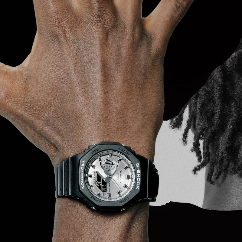 Casio G-Shock Ga-2100sb-1adr Oak - Durable Elegance Men's Watch In Black Resin by i-watch