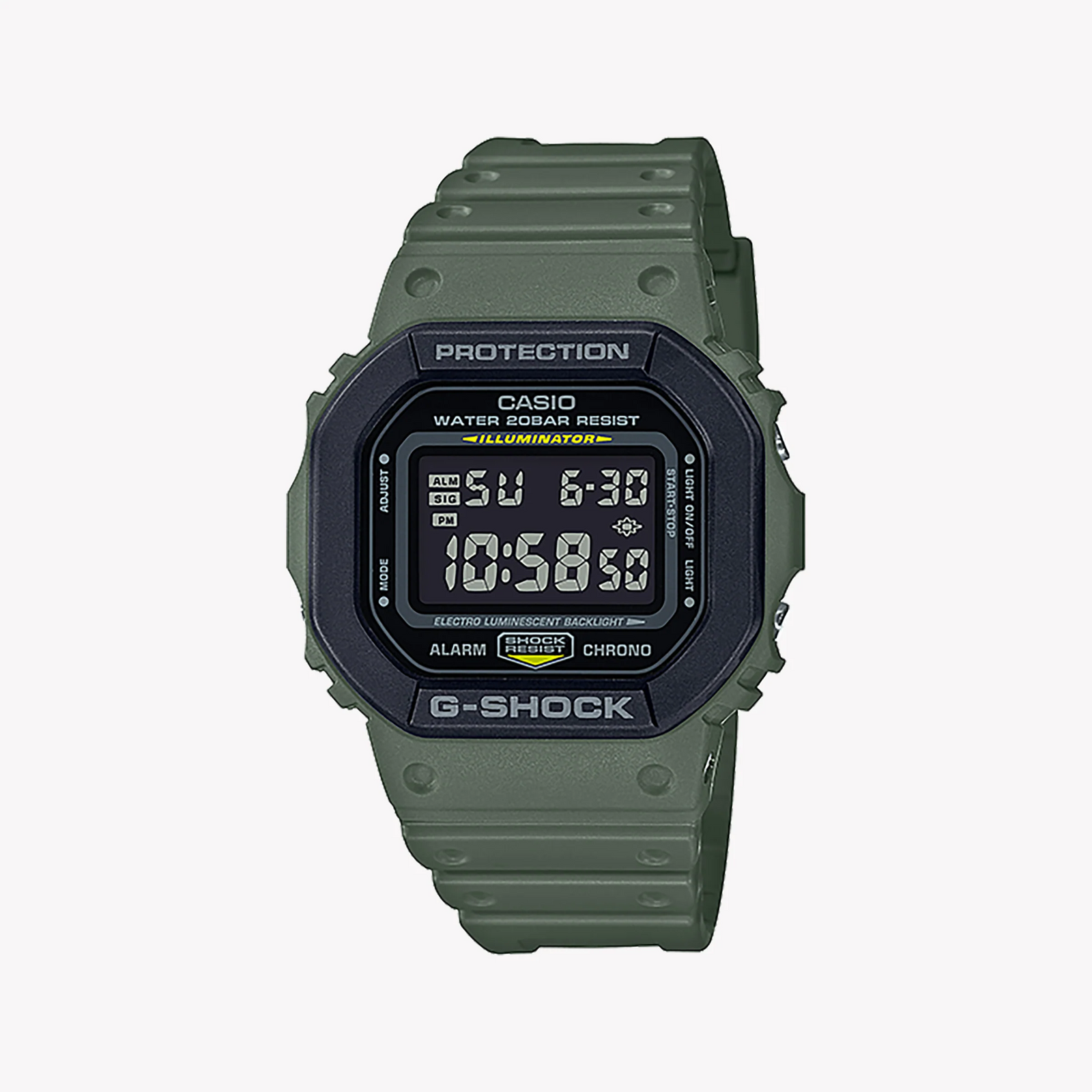 Casio G-Shock Dw-5610su-3dr - Bold Green Resin Men's Watch For Adventure & Style by i-watch
