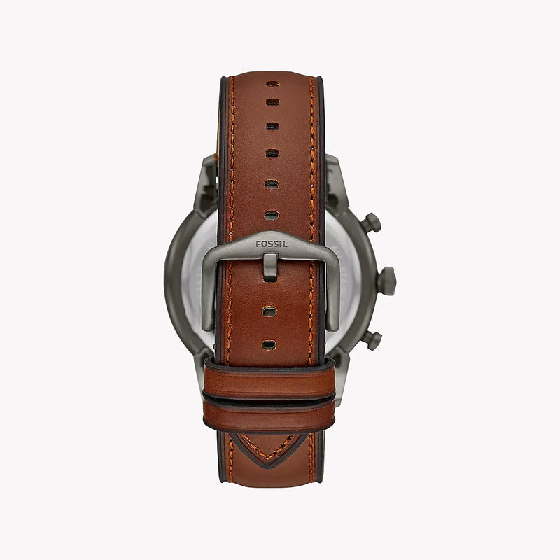 Fossil Men's Gray Stainless Steel Watch, Brown Leather | Fs5522 by i-watch