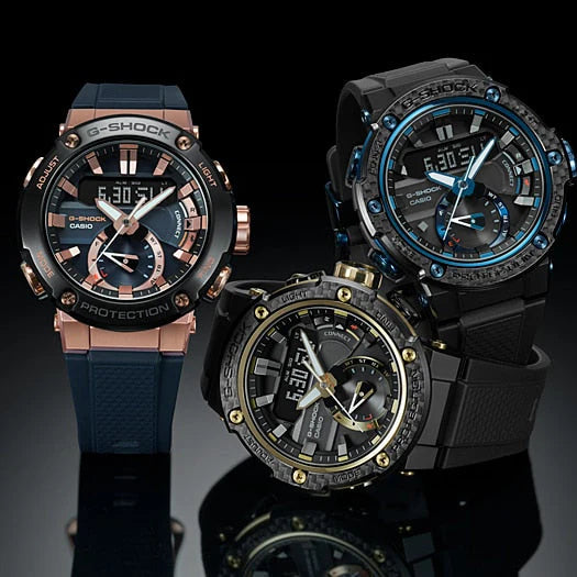 Casio G-Shock Gst-B200g-2adr - Bold Elegance Men's Watch With Rose Gold & Black Resin Band by i-watch
