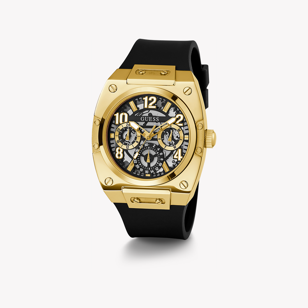 GUESS GW0569G2 - BOLD ELEGANCE MEN'S WATCH WITH GOLD STAINLESS STEEL & BLACK DIAL-i-Watch-4