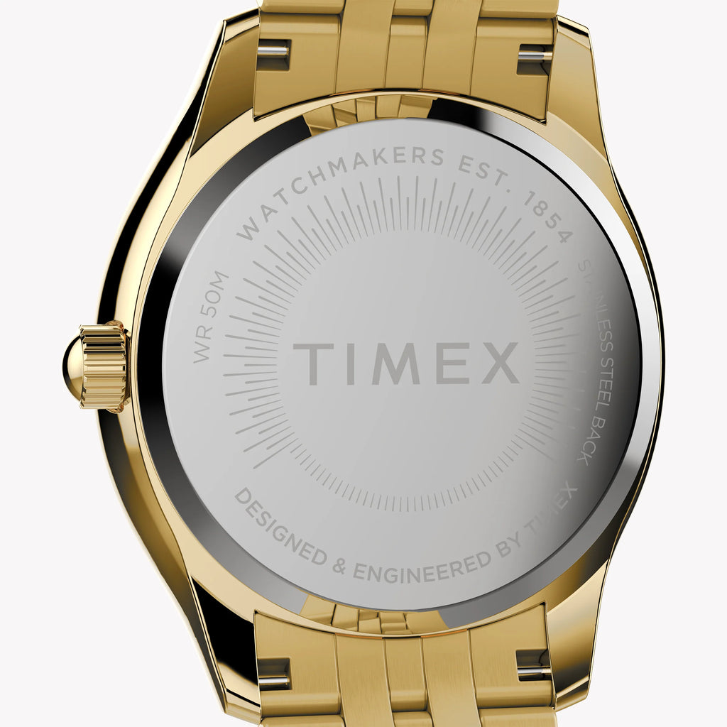 TIMEX CUSHION GOLD-TONE WATCH - GLAMOROUS TIMEPIECE WITH CRYSTAL ACCENTS AND STUNNING GOLD DIAL-i-Watch-4