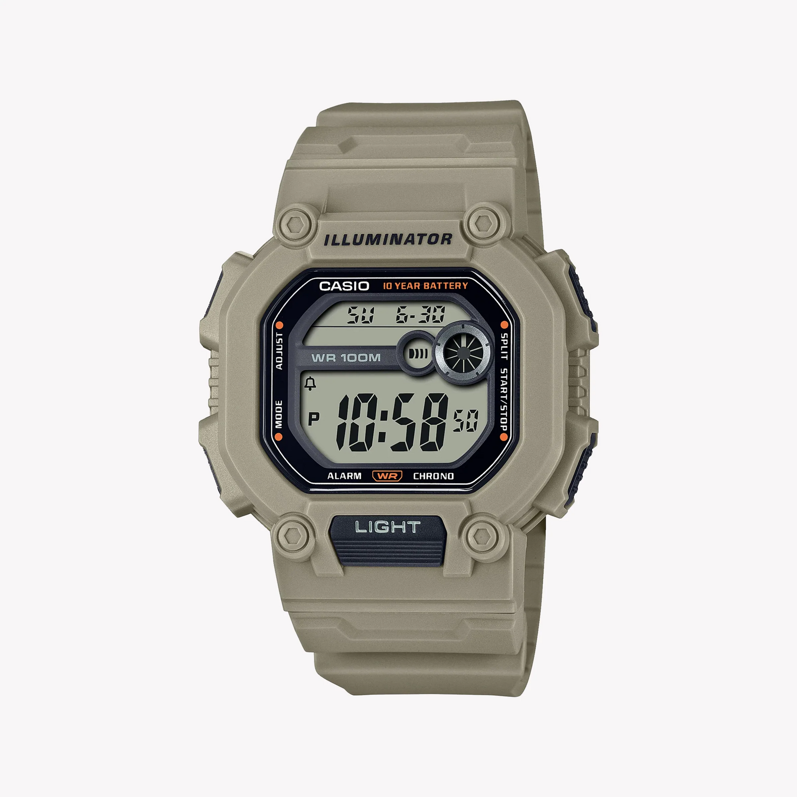 Casio Men's Gray Resin Watch, Digital Display | W-737hx-5avdf by i-watch
