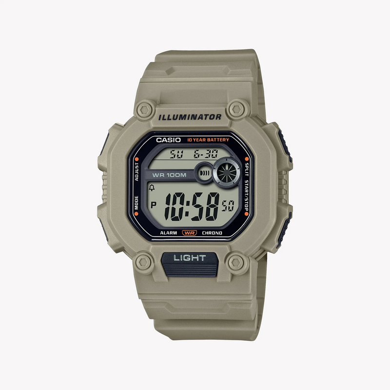 Casio Men's Gray Resin Watch, Digital Display | W-737hx-5avdf by i-watch