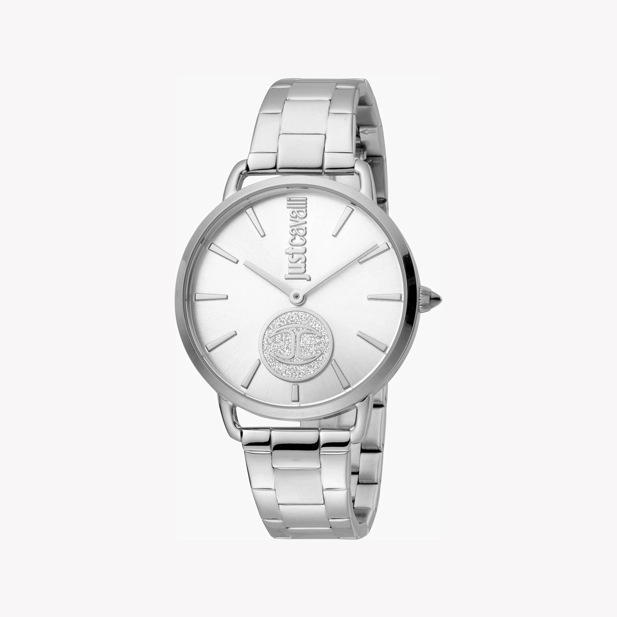 JUST CAVALLI Women's Watch with Silver Stainless Steel Case and Silver Stainless Steel Band