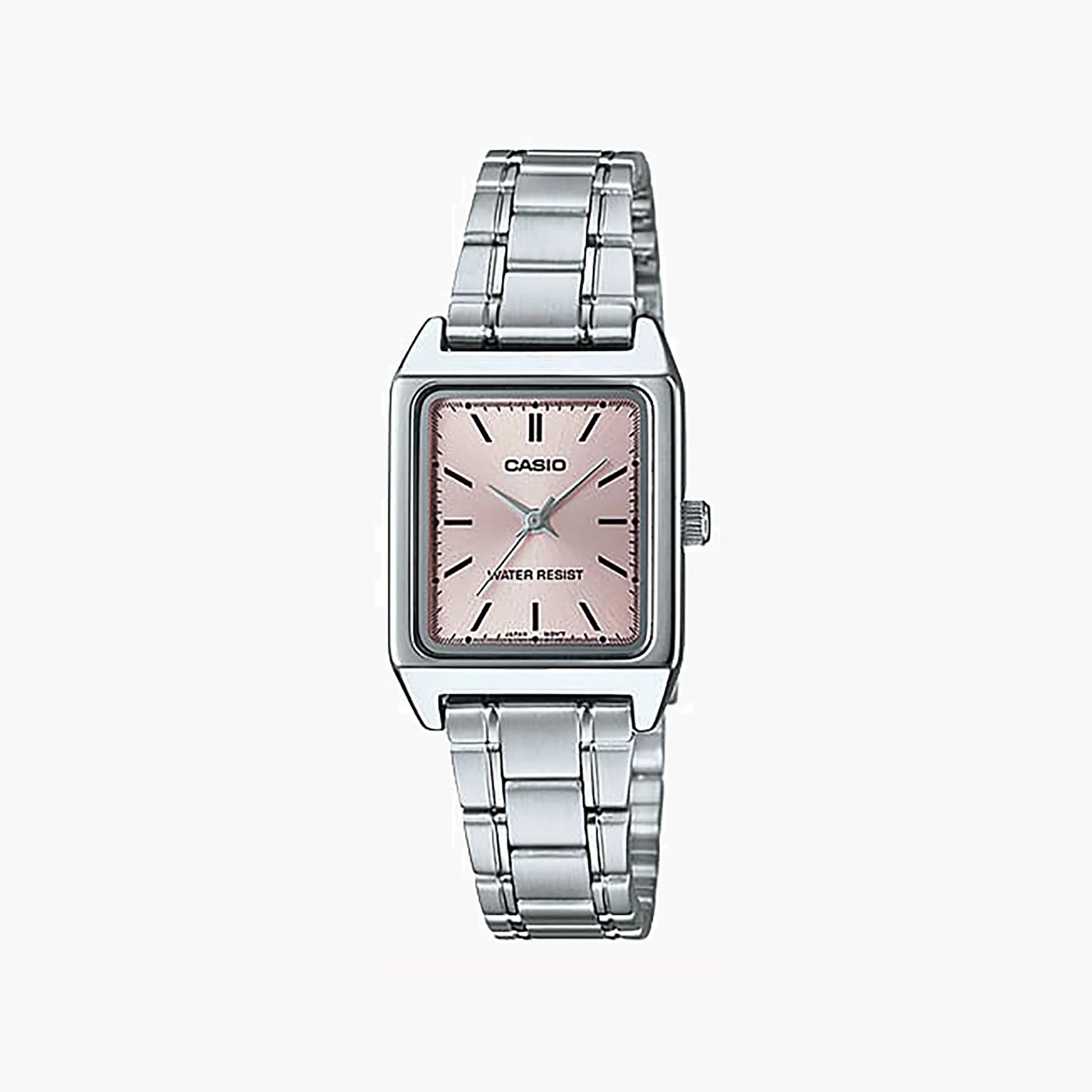 CASIO Women's Watch with Silver Chrome Plated Case and Silver Stainless Steel Band