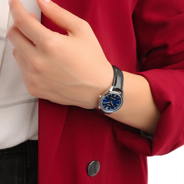 Casio Women's Silver Watch, Blue Dial | Ltp-V005l-2budf by i-watch
