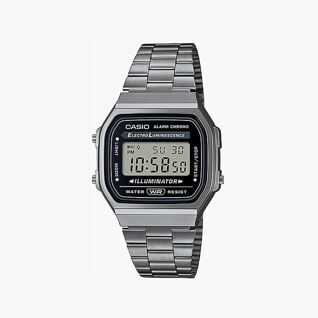 CASIO A168WGG-1ADF ADVENTURE-READY - STYLISH & FUNCTIONAL UNISEX WATCH with Dark Gray Resin Case and Stainless Steel Band-i-Watch-3
