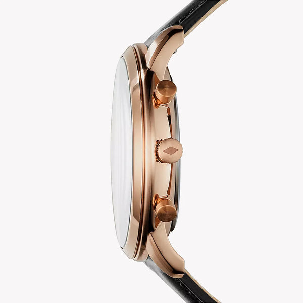 Fossil Men's Rose Gold Watch, Black Dial | Fs5381 by i-watch