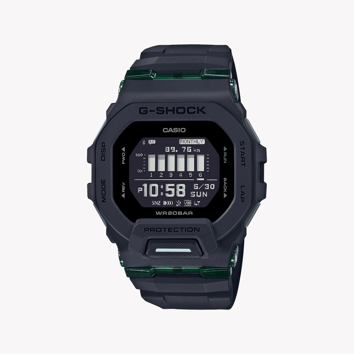 CASIO G-SHOCK GBD-200UU-1DR ADVENTURE READY - SPORTY MEN'S WATCH with Black Resin Band & Vibrant Digital Dial