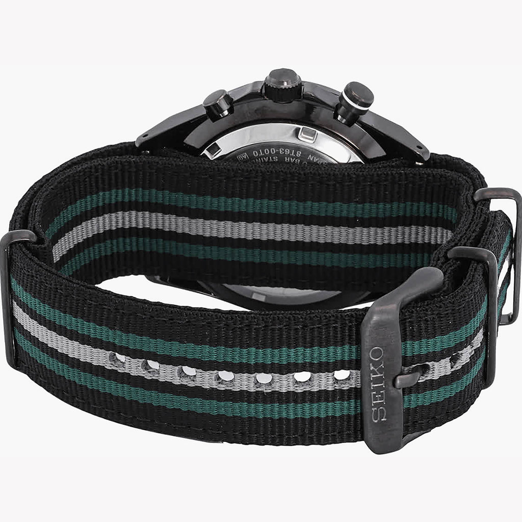 Seiko SSB411P1 Men's 41mm Stainless Steel Watch, Grey & Nylon-i-Watch-3