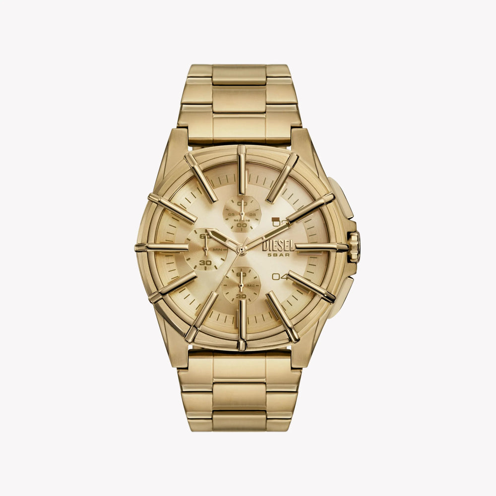 Diesel Men's Gold Stainless Steel Watch, Gold Dial | Dz4659 by i-watch