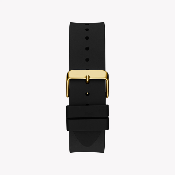 Guess Men's Gold Stainless Steel Watch, Black Silicone | Gw0781g4 by i-watch