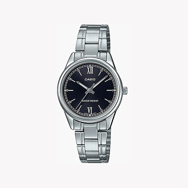 Casio Women's Stainless Steel Watch, Black Dial | Ltp-V005d-1b2 by i-watch