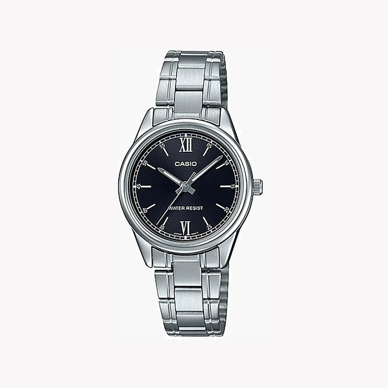 Casio Women's Stainless Steel Watch, Black Dial | Ltp-V005d-1b2 by i-watch
