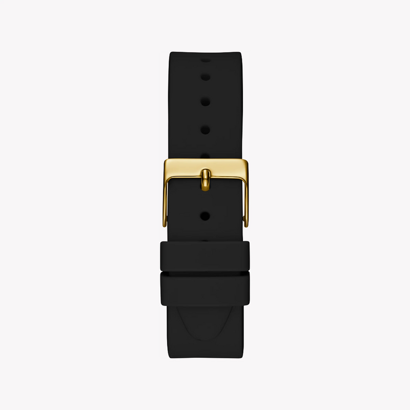 Guess Women's Gold Stainless Steel, Black Silicone | Gw0359l1 by i-watch