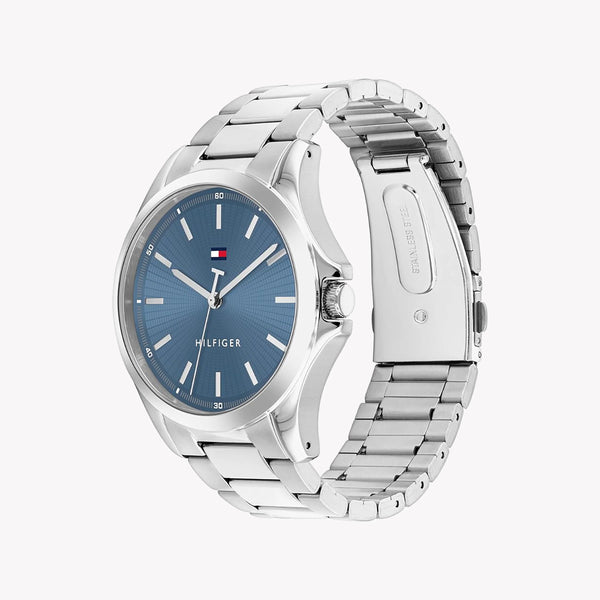 Tommy Hilfiger Men's Silver Watch, Blue Dial | Mod. Bruce 1710670 by i-watch