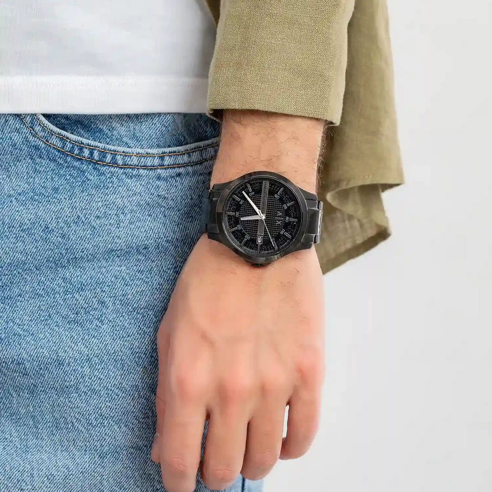 ARMANI EXCHANGE AX2427 - BOLD BLACK STAINLESS STEEL MEN'S WATCH FOR MODERN SOPHISTICATION-i-Watch-4