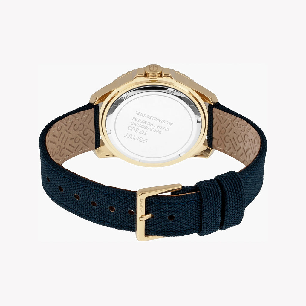 ESPRIT MEN'S TIMELESS BLUE STYLE - DURABLE STAINLESS STEEL WATCH WITH NYLON BAND-i-Watch-3