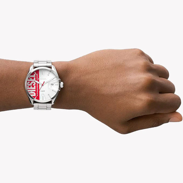 Diesel Men's Silver Stainless Steel Watch, Silver Dial | Dz1992 by i-watch