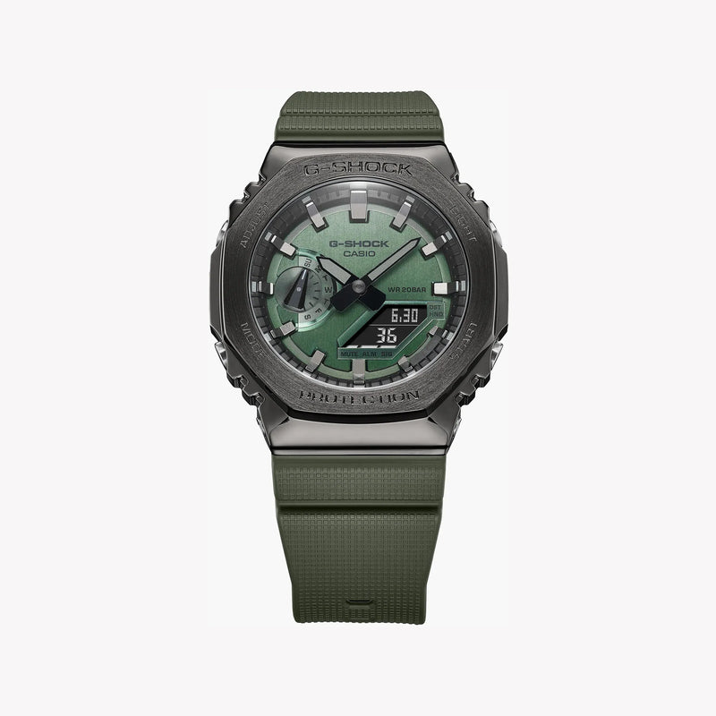 G-Shock Men's Green Dial, Grey Case | Gm-2100b-3adr by i-watch