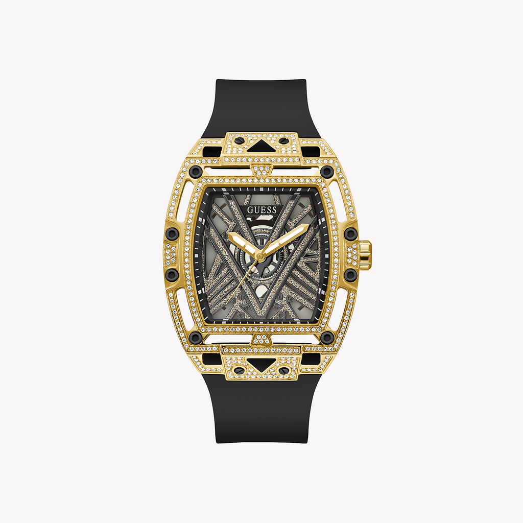 GUESS GW0564G1 BOLD ELEGANCE - SOPHISTICATED GOLD & BLACK TIMEPIECE for Dynamic Lifestyles