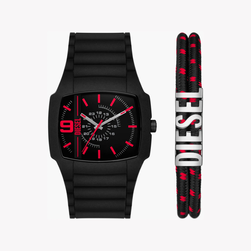 Diesel Men's Black Stainless Steel Watch, Black Dial | Dz2191set by i-watch