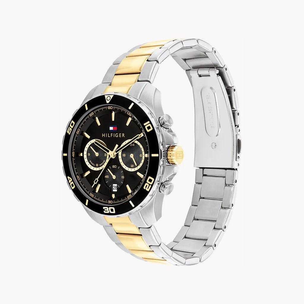 TOMMY HILFIGER 1692184 - BOLD STATEMENT TIMEPIECE WITH BLACK STAINLESS STEEL & SILVER BAND-i-Watch-2