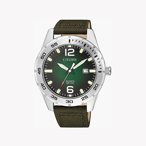 Citizen Bi1041-06x - Modern Man's Stylish & Functional Timepiece With Green Dial & Nylon Band by i-watch