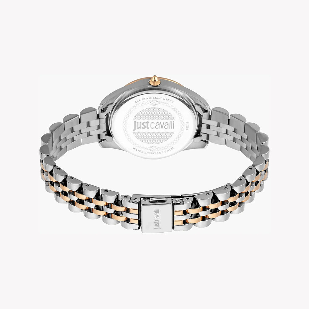 Just Cavalli Women's Two Tone Watch, Silver Dial | Jc1l210m0185 by i-watch