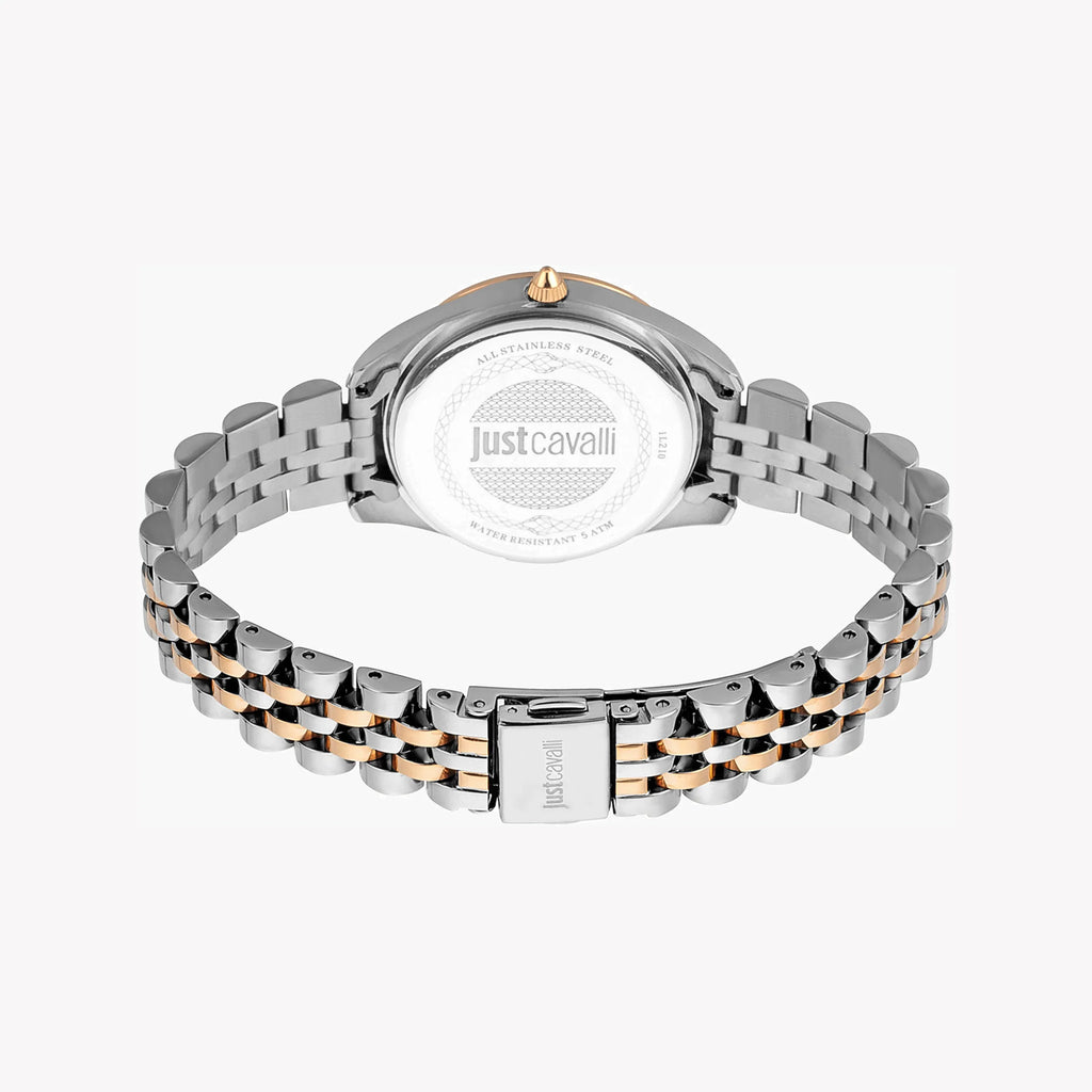 JUST CAVALLI Women's Watch with Silver & Rose Gold Stainless Steel Case and Silver & Rose Gold Stainless Steel Band-i-Watch-3
