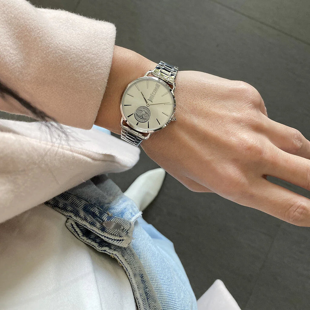 JUST CAVALLI Women's Watch with Silver Stainless Steel Case and Silver Stainless Steel Band-i-Watch-4