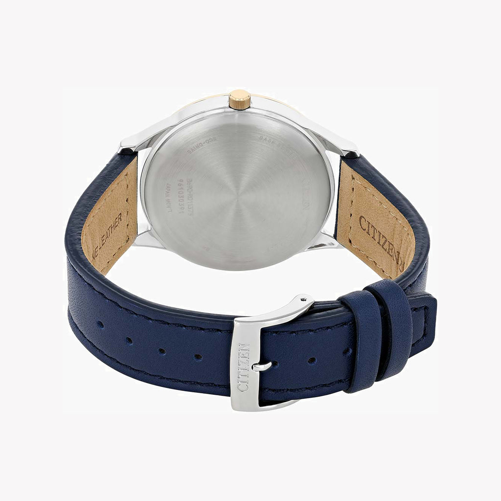 CITIZEN BV1114-18L DYNAMIC STYLE - MEN'S ECO-DRIVE WATCH WITH BLUE DIAL & LEATHER BAND-i-Watch-2