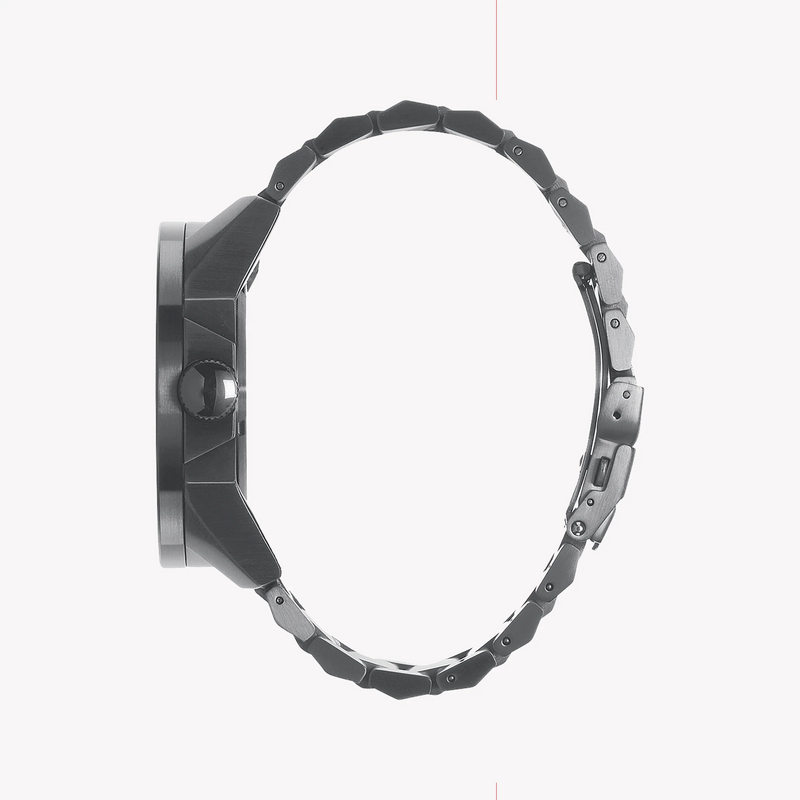 Nixon Men's Grey Stainless Steel Watch, Black Dial | A346-1062 by i-watch