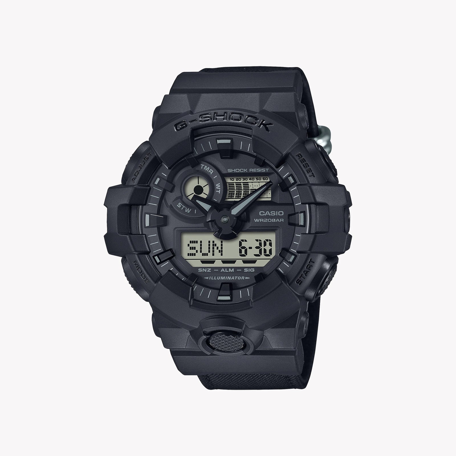 Casio Men's Black Resin Watch, Cordura Strap | Ga-700bce-1aer by i-watch
