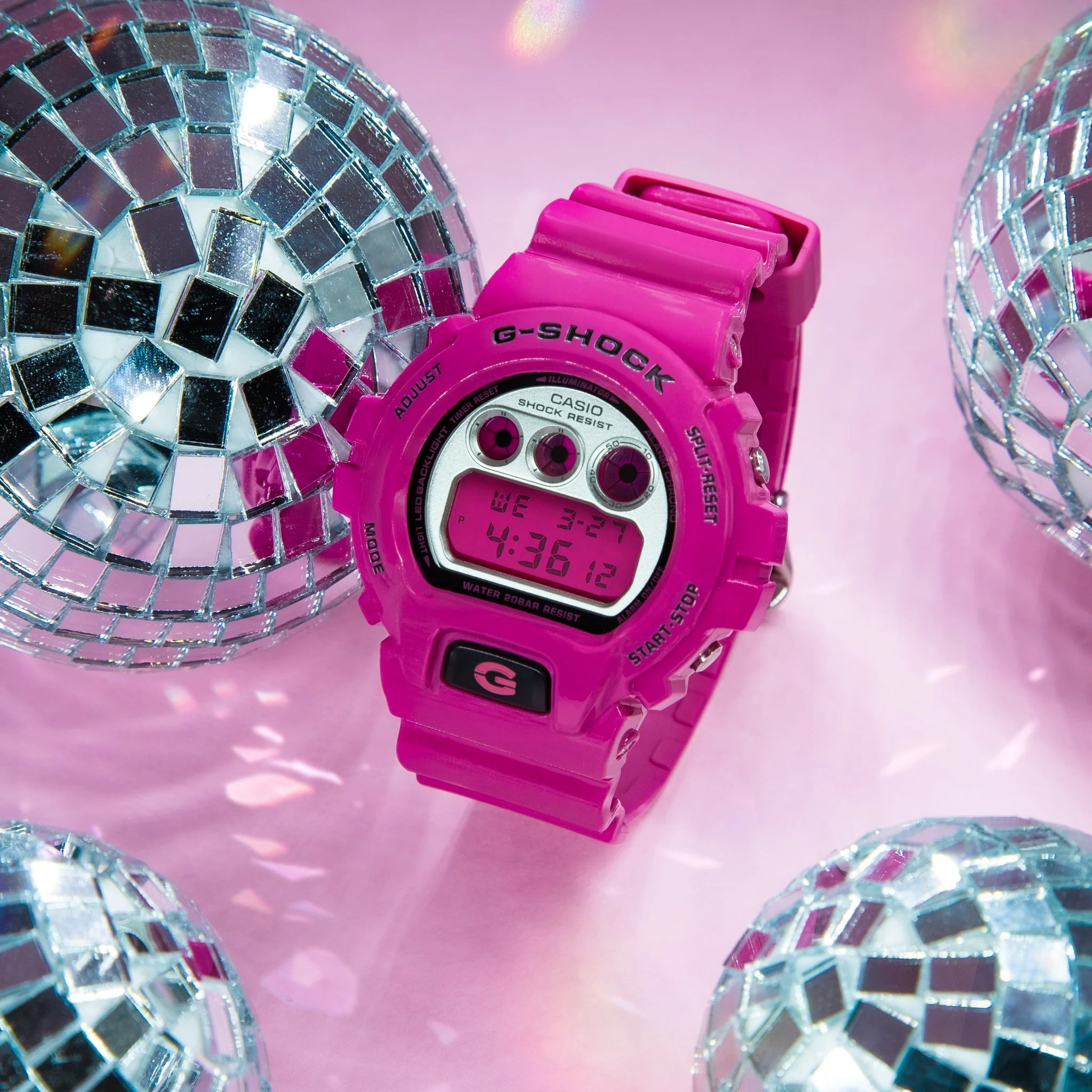 Vibrant Performance Women's Pink Resin Watch, Digital Dw-6900rcs