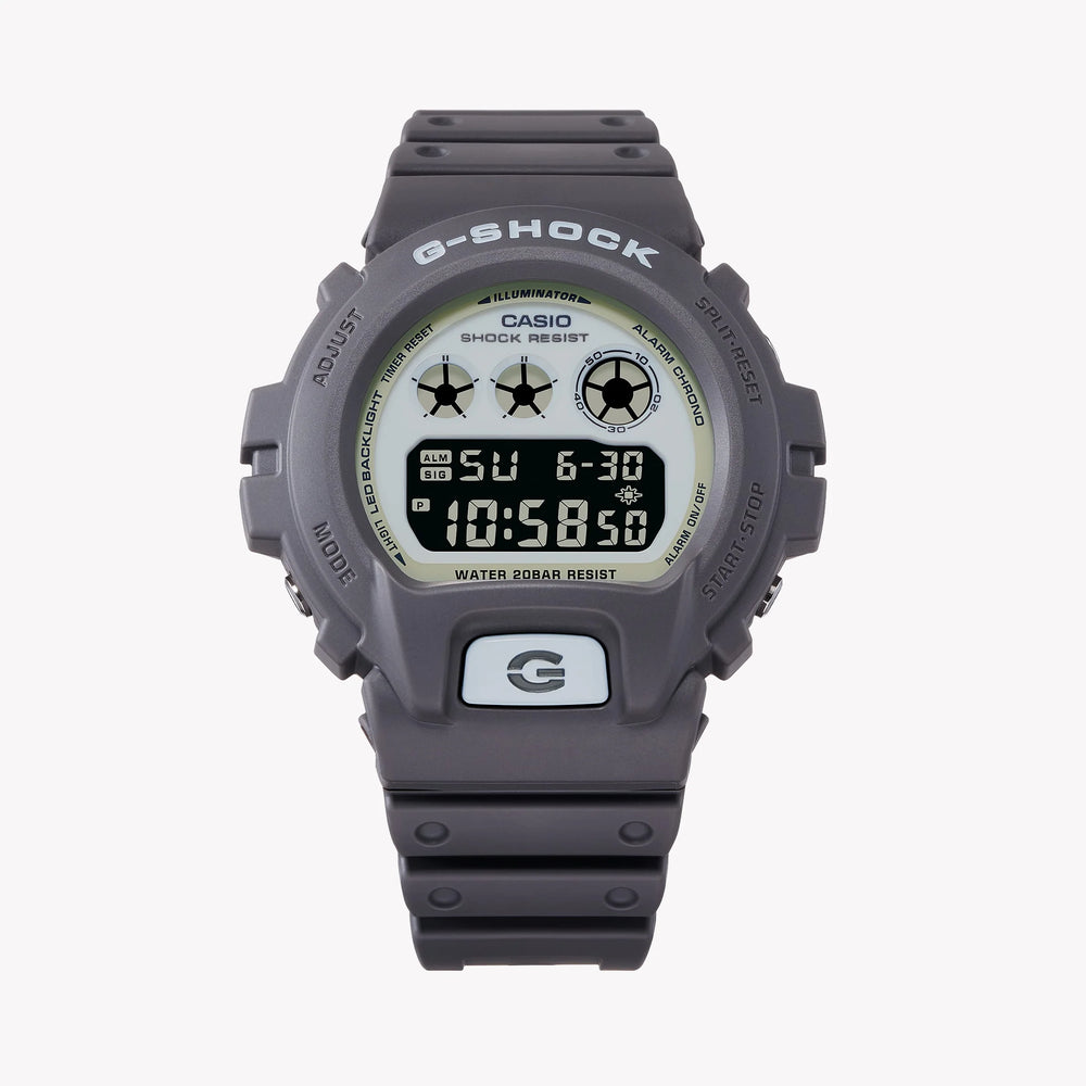 Casio Men's Grey Resin Watch, Digital Display | Dw-6900hd-8er by i-watch