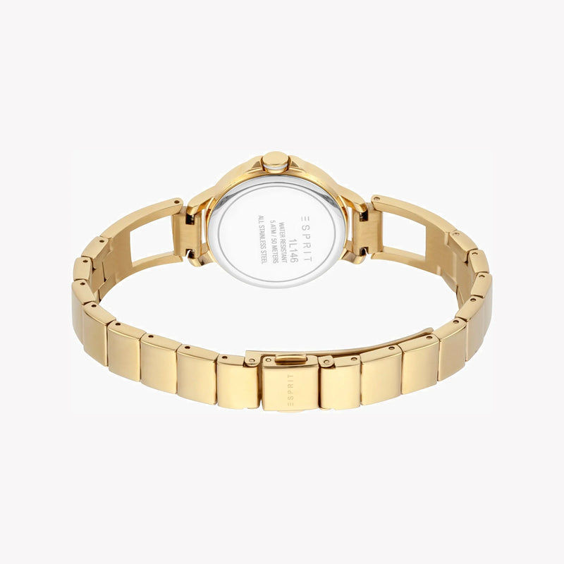 Esprit Women's Gold Stainless Steel Watch, Champagne Dial | Es1l098m0045 by i-watch