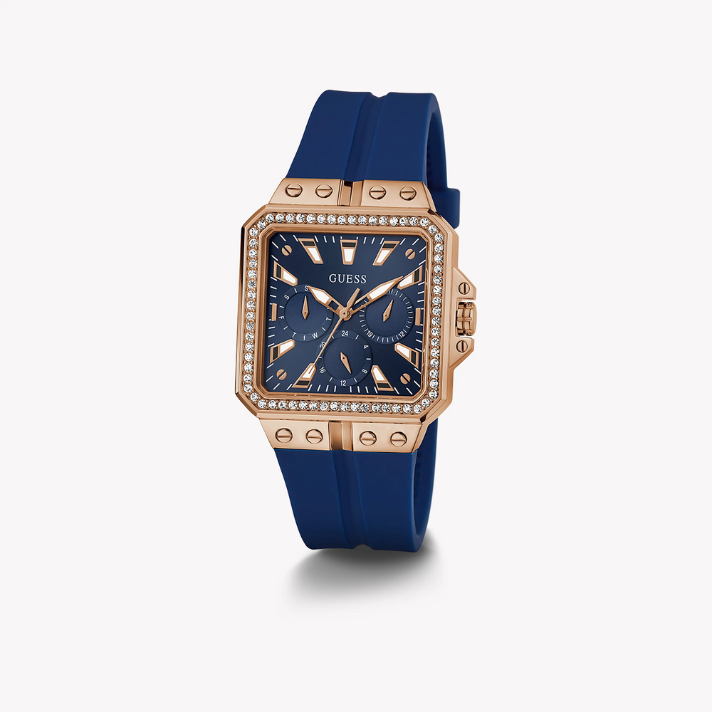 Guess Women's Rose Gold & Blue Silicone Watch | Gw0618l2 by i-watch