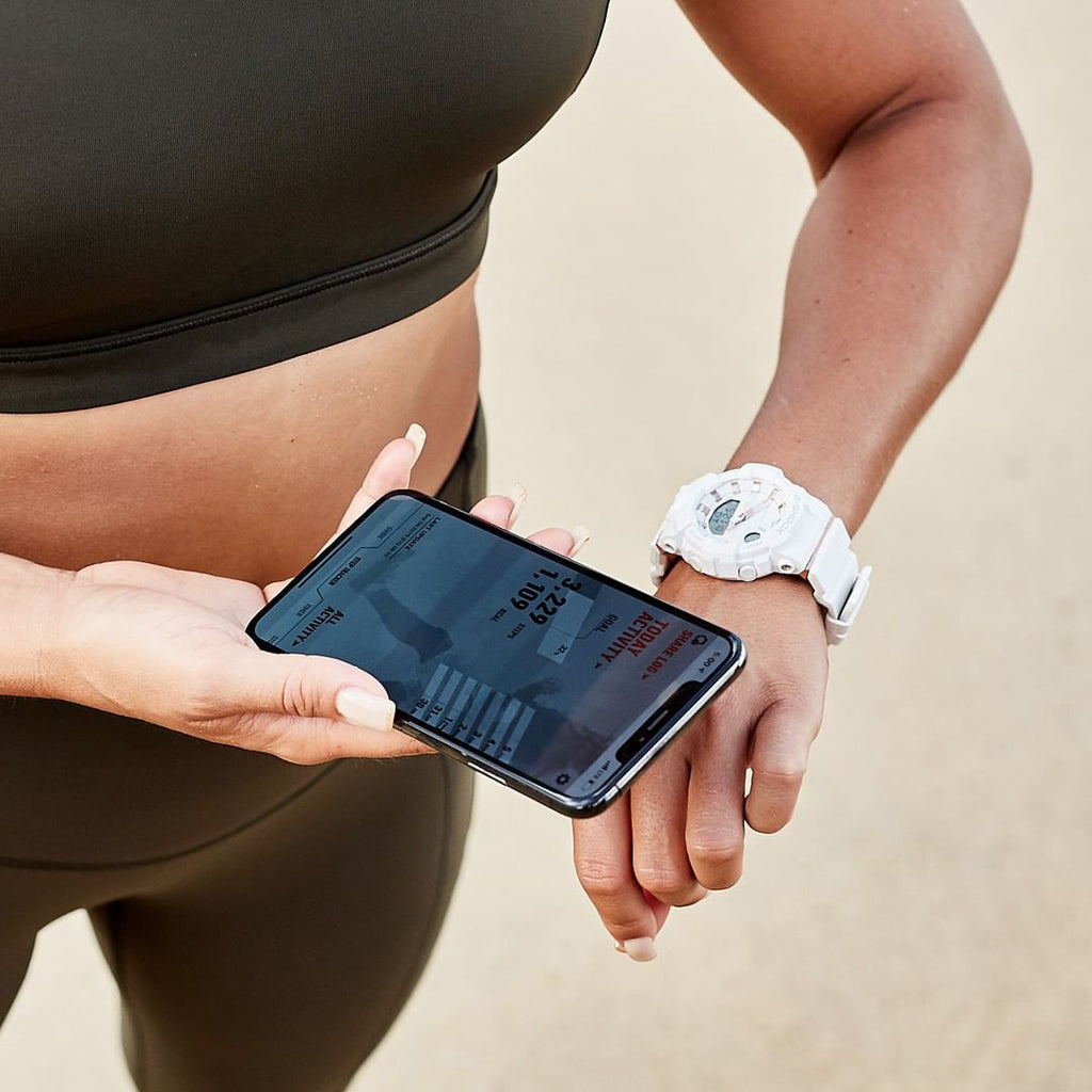 CASIO G-SHOCK GMA-B800-7ADR SPORTY ELEGANCE - COMPACT WHITE WOMEN'S WATCH with Digital Dial and Advanced Fitness Features-i-Watch-2