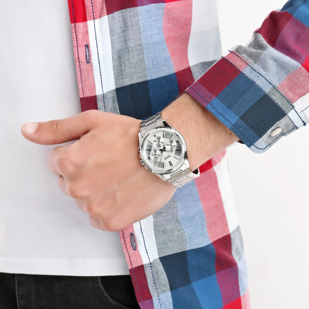 Casio Men's Silver Stainless Steel Watch, Elegant Design | Mtp-1375d-7avdf by i-watch
