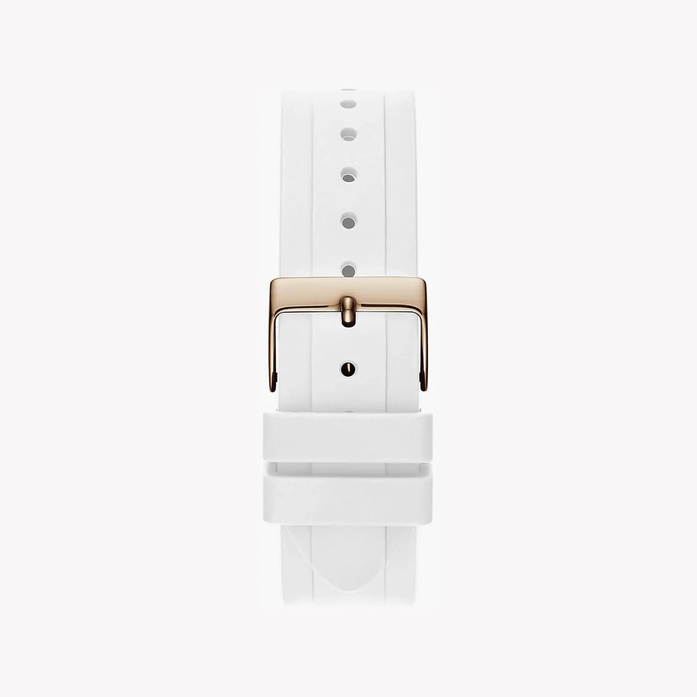 Guess Women's Rose Gold Multicolor Watch, White Silicone | Gw0257l2 by i-watch